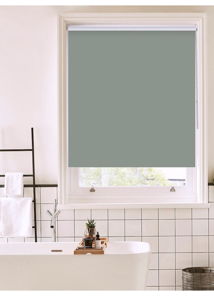 Garden Path Grey Bathroom Roller Blind