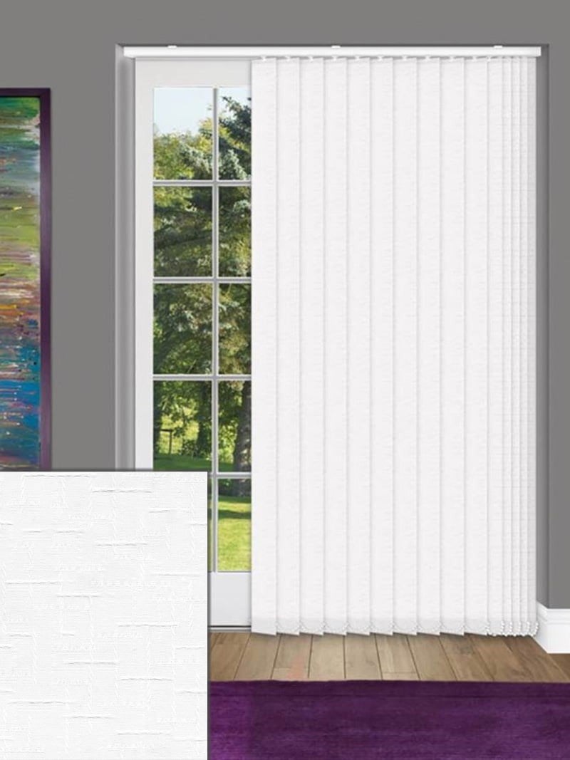 Gridlock White 89mm Daylight Vertical Blind