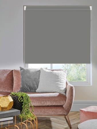 Ash Grey Blackout Grip Fit Roller Blind