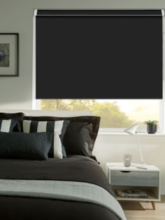 Black Blackout Grip Fit Roller Blind