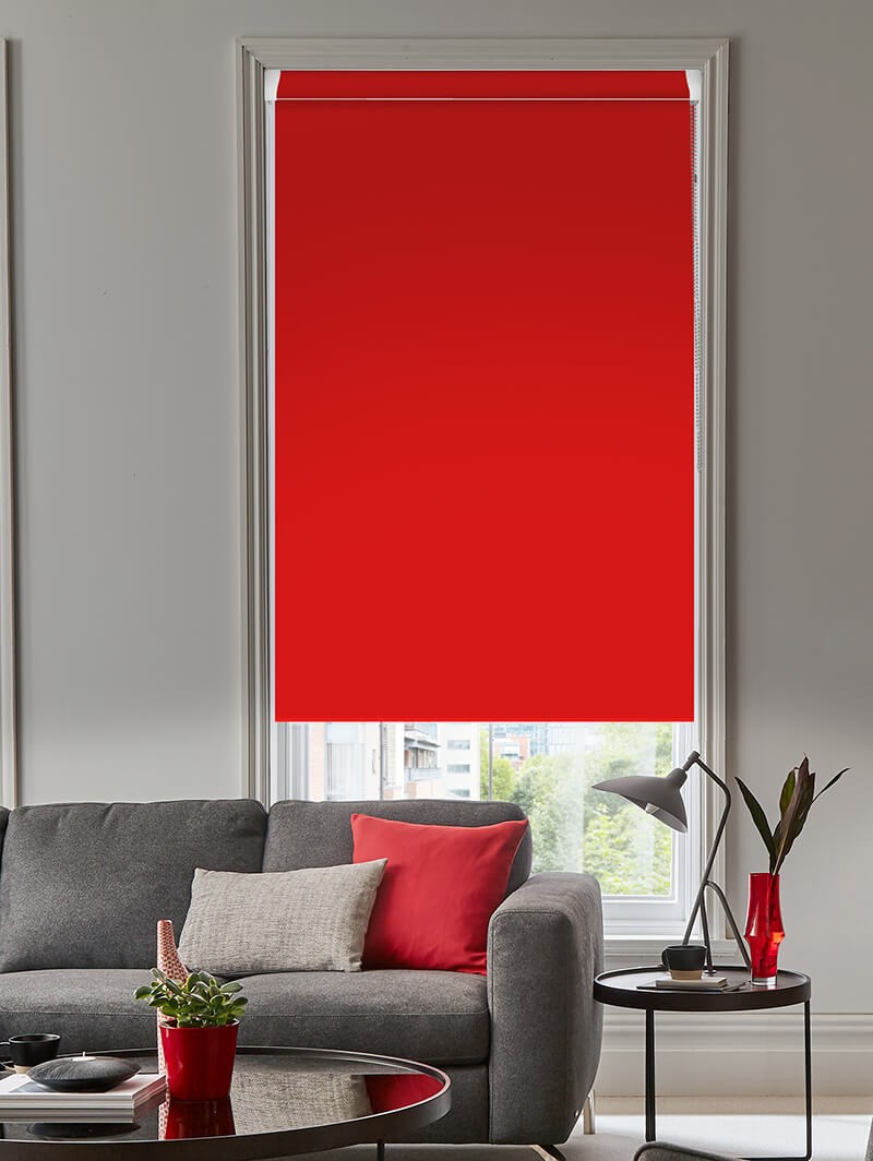 Cherryade Red Blackout Grip Fit Roller Blind