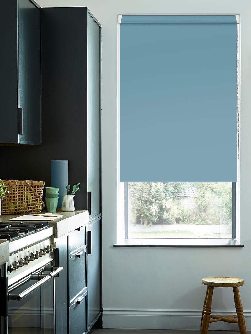 Cornfield Blue Blackout Grip Fit Roller Blind