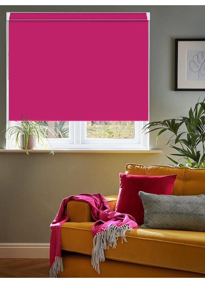 Dahlia Pink Blackout Grip Fit Roller Blind