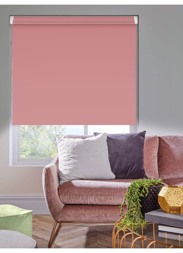 Dusky Pink Blackout Grip Fit Roller Blind