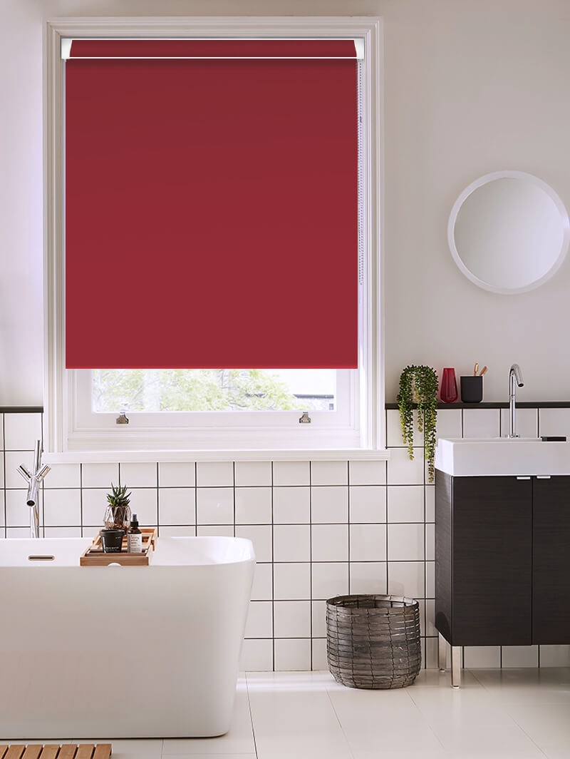 Garnet Red Blackout Grip Fit Roller Blind