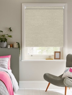 Grey Linen Blackout Grip Fit Roller Blind