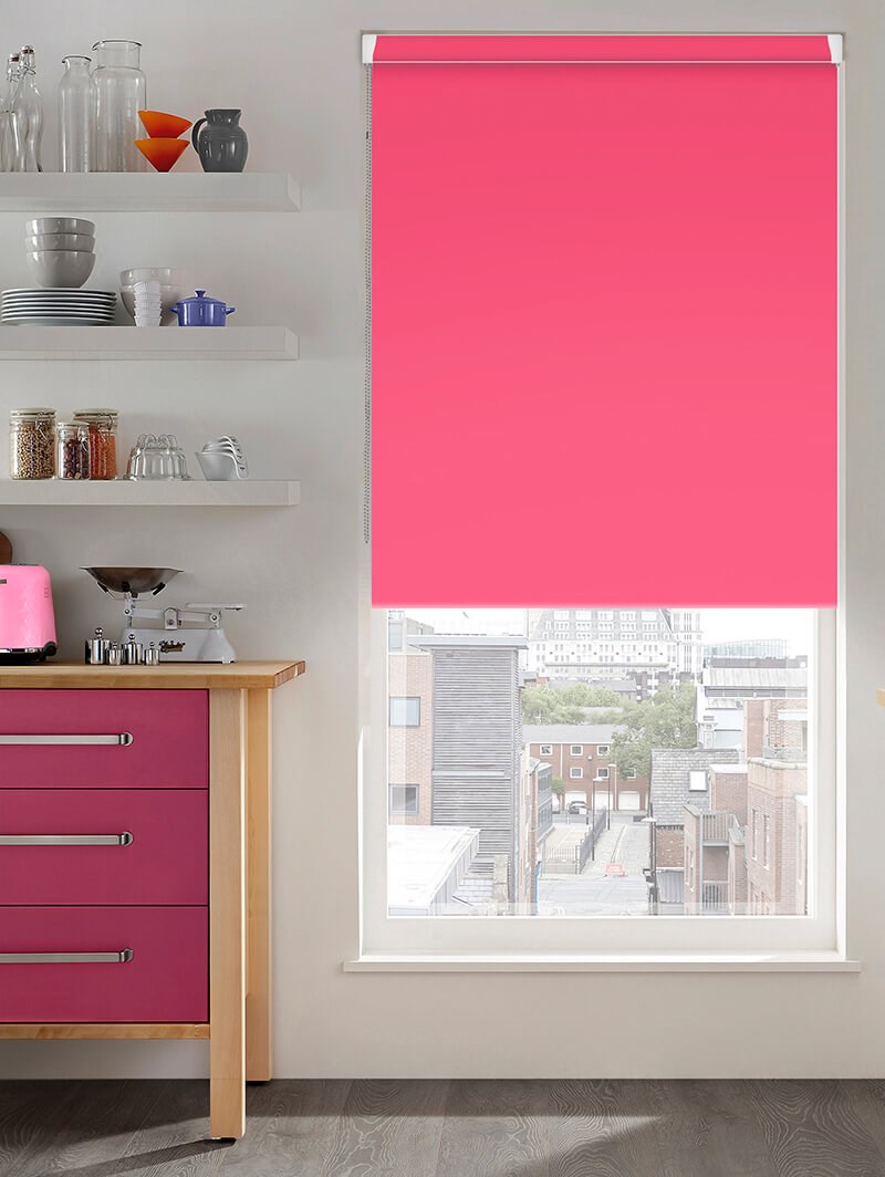 Guava Pink Blackout Grip Fit Roller Blind