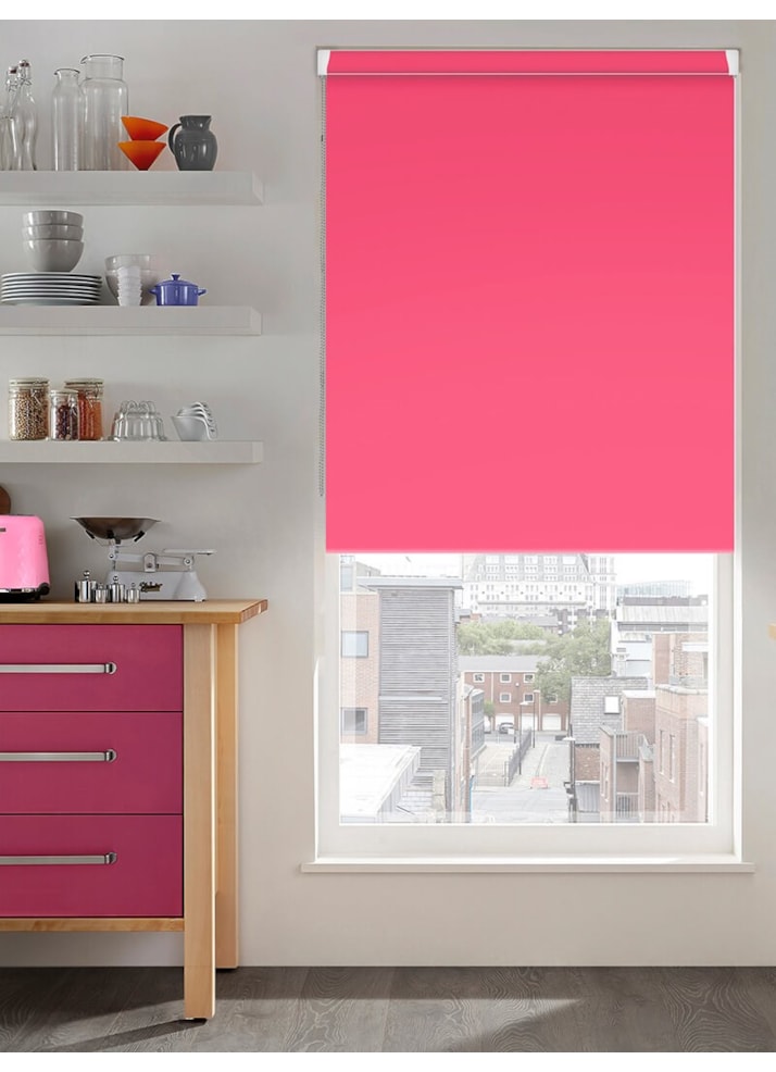 Guava Pink Blackout Grip Fit Roller Blind