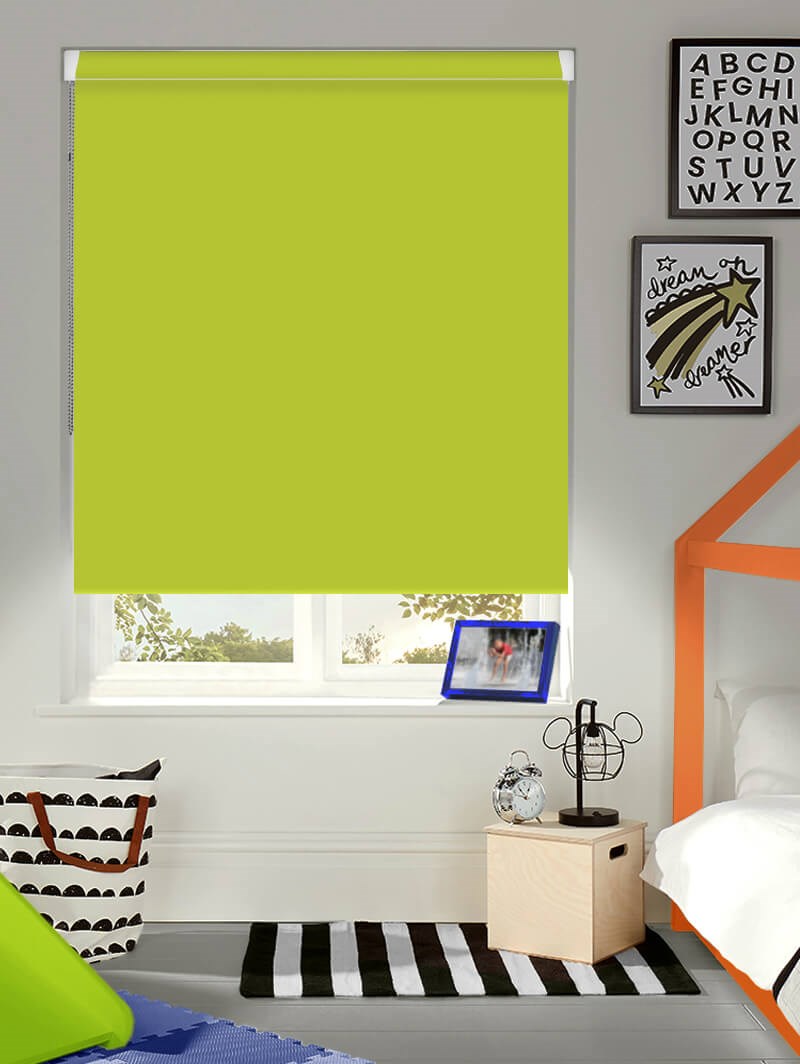 Lime Green Blackout Grip Fit Roller Blind