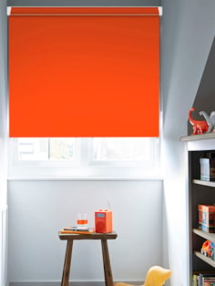 Mandarin Orange Blackout Grip Fit Roller Blind