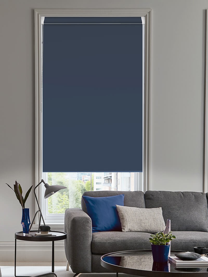 Midnight Navy Blackout Grip Fit Roller Blind