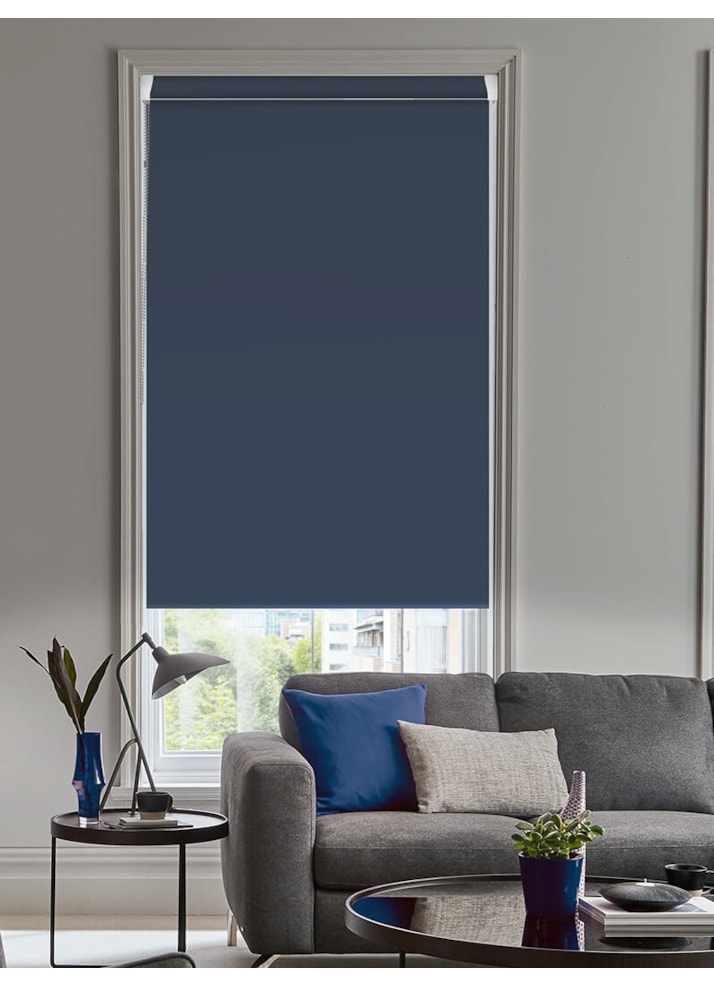 Midnight Navy Blackout Grip Fit Roller Blind