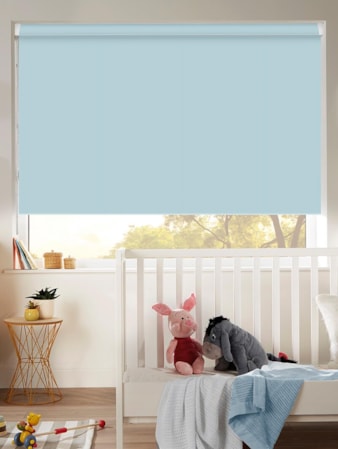 Pale Blue Premium Blackout Grip Fit Roller Blind