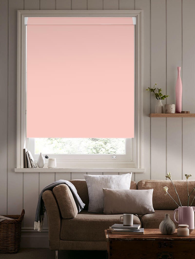 Pale Pink Premium Blackout Grip Fit Roller Blind