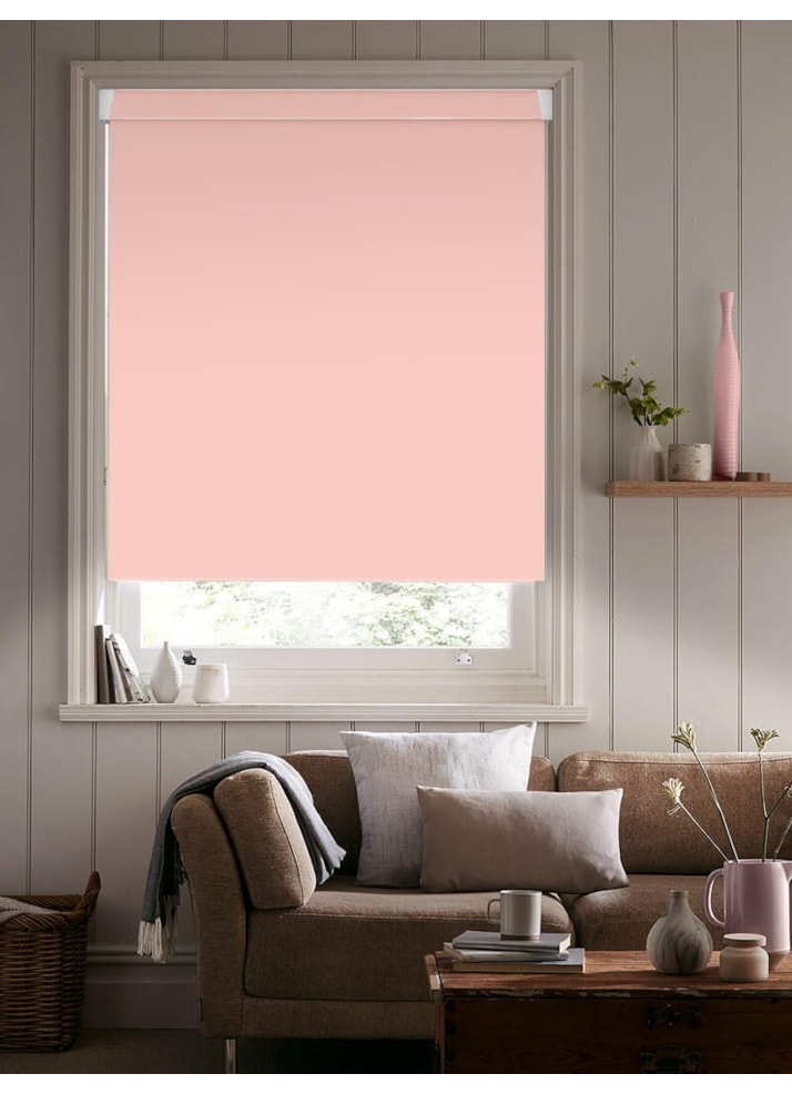 Pale Pink Premium Blackout Grip Fit Roller Blind