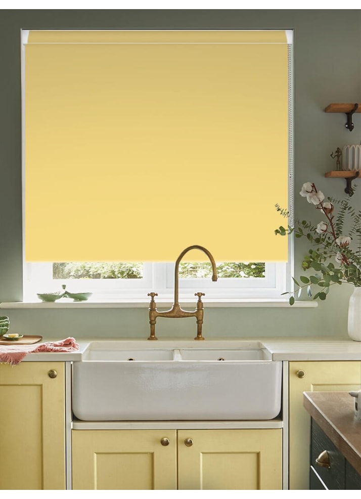 Spring Yellow Blackout Grip Fit Roller Blind