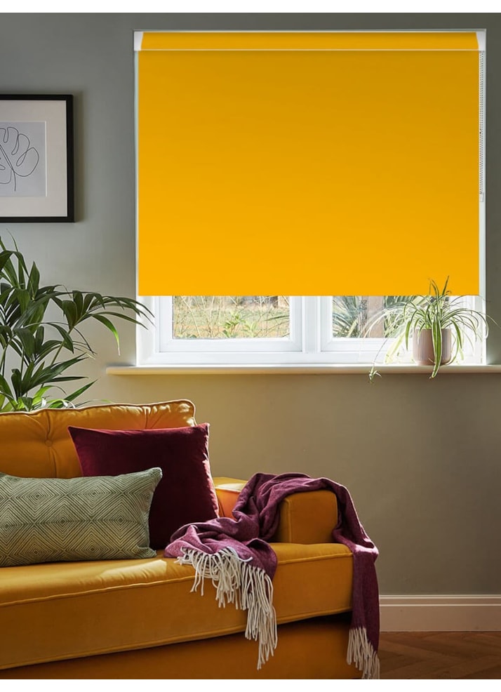 Sunrise Yellow Blackout Grip Fit Roller Blind