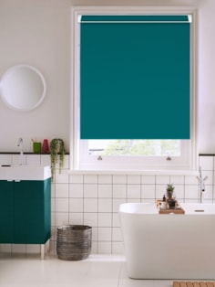 Tiki Teal Blackout Grip Fit Roller Blind