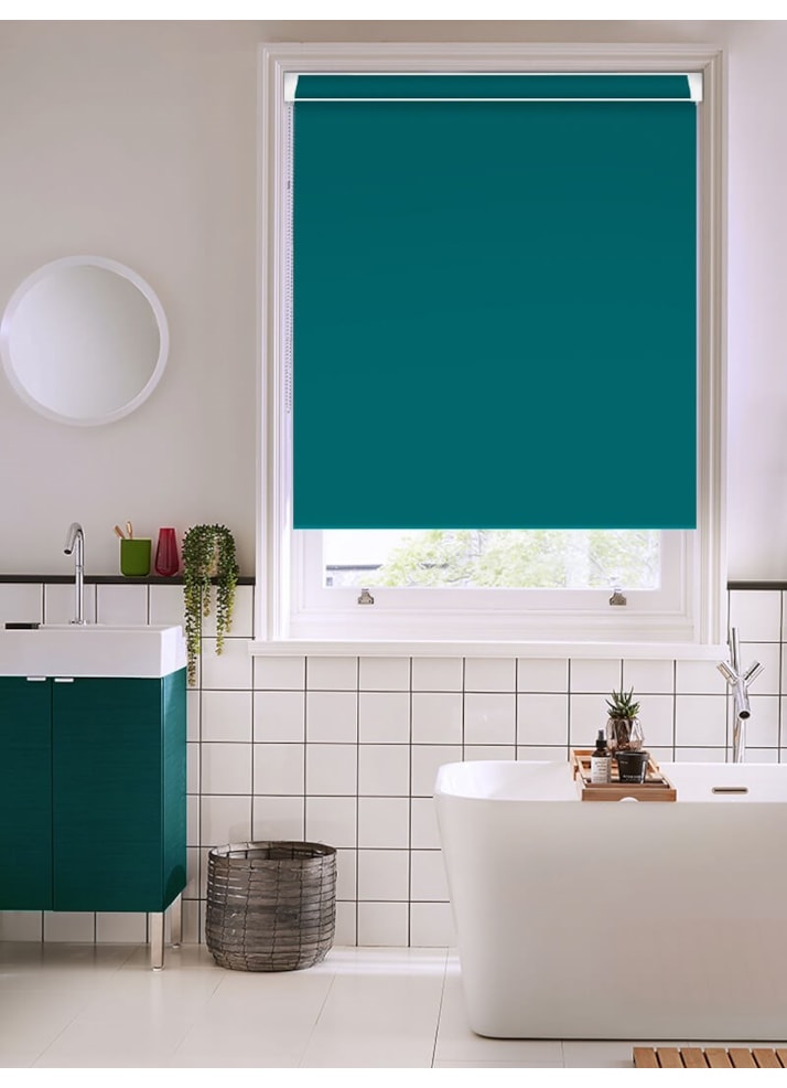 Tiki Teal Blackout Grip Fit Roller Blind