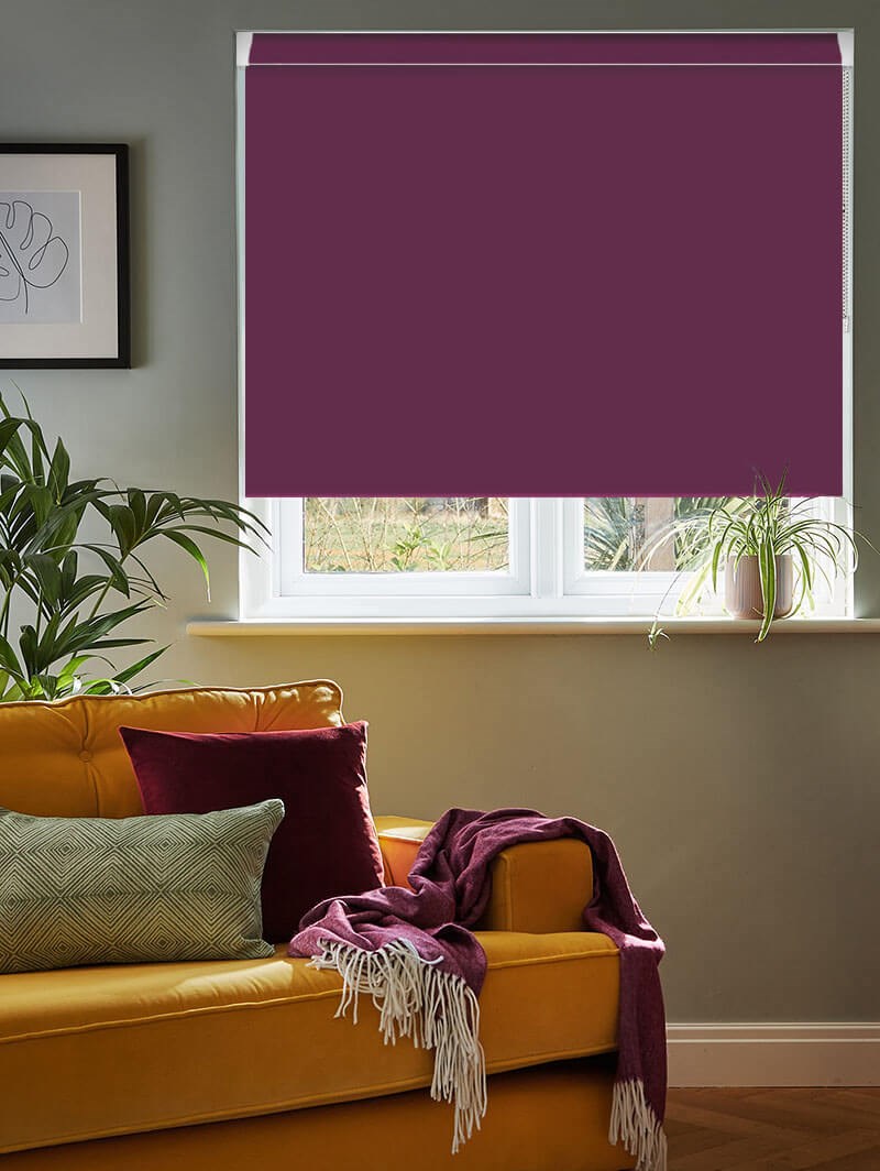 Wallflower Purple Blackout Grip Fit Roller Blind