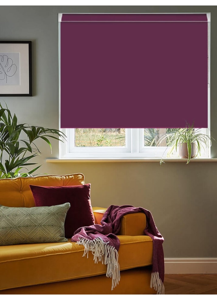 Wallflower Purple Blackout Grip Fit Roller Blind