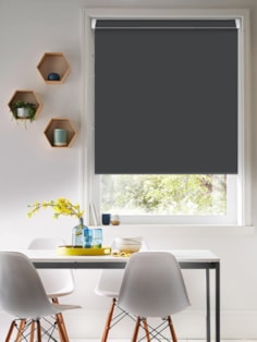 Zinc Grey Blackout Grip Fit Roller Blind