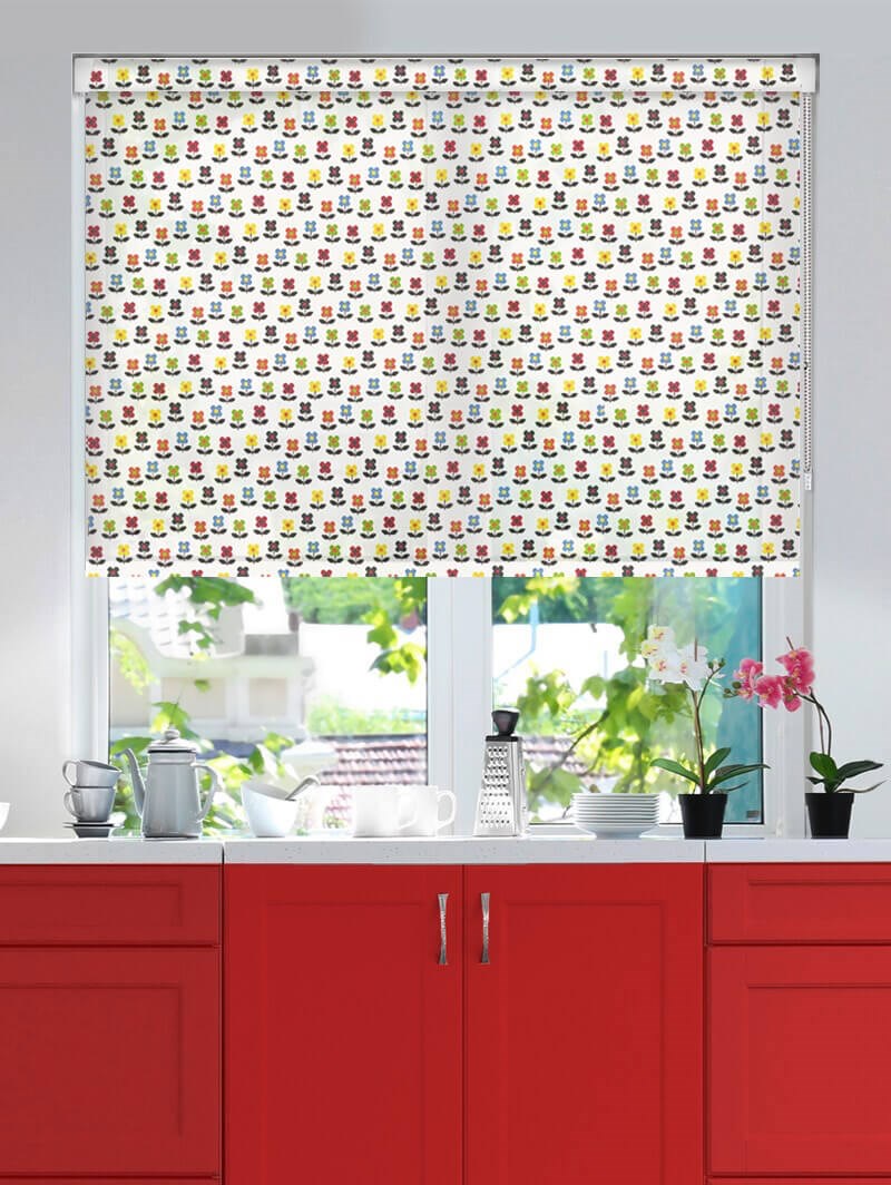 Flower Power Daylight Grip Fit Roller Blind