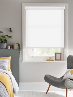 Jasmine White Daylight Grip Fit Roller Blind