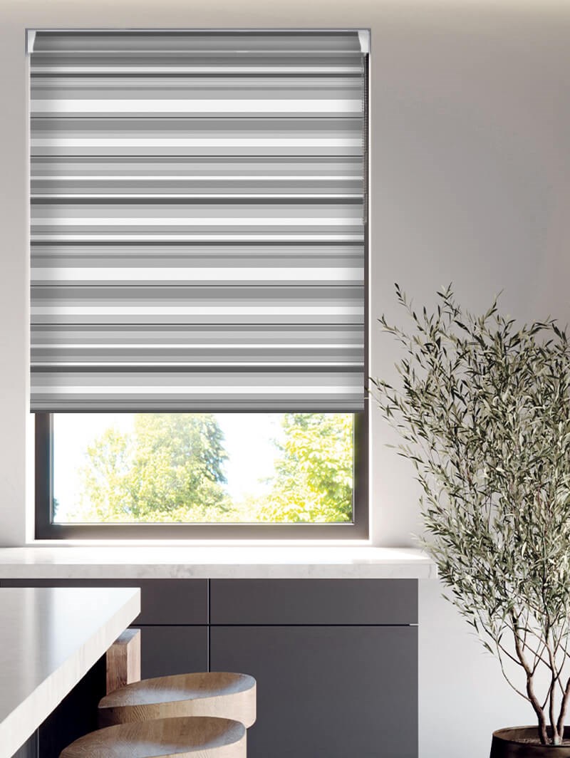 Coastal Stripe Gull Grip Fit Roller Blind