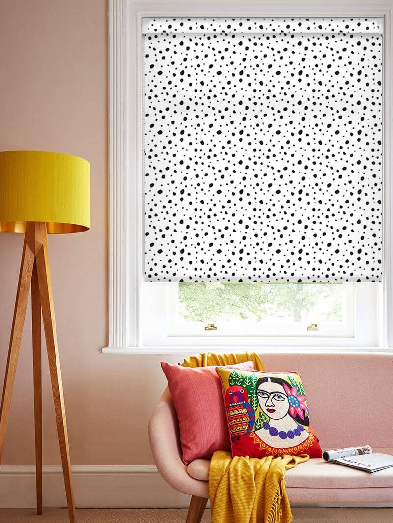 Dalmatian Snow White Grip Fit Roller Blind