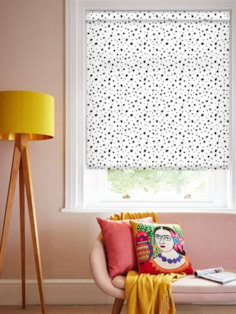 Dalmatian Snow White Grip Fit Roller Blind