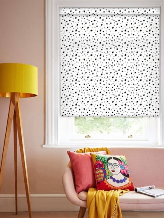 Dalmatian Snow White Grip Fit Roller Blind