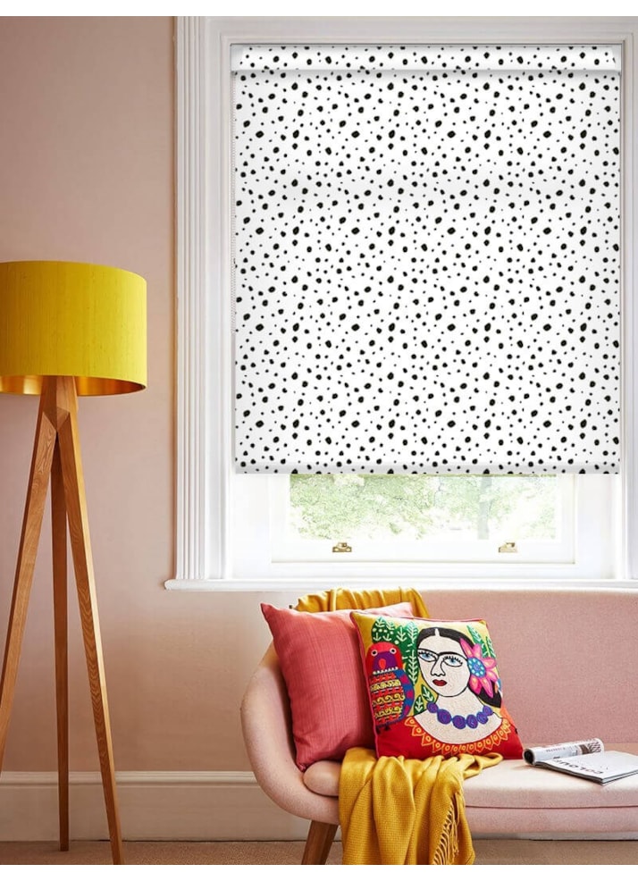 Dalmatian Snow White Grip Fit Roller Blind