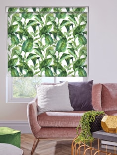 Jungle Leaves Day Floral Grip Fit Roller Blind