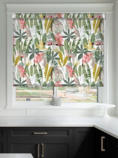 Jungalist Lime Floral Grip Fit Roller Blind