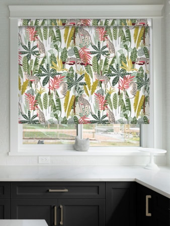 Jungalist Lime Floral Grip Fit Roller Blind