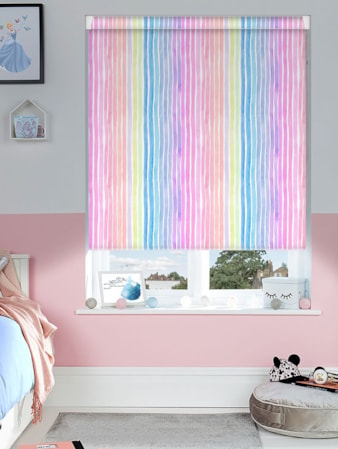 Rainbow Stripe Grip Fit Roller Blind