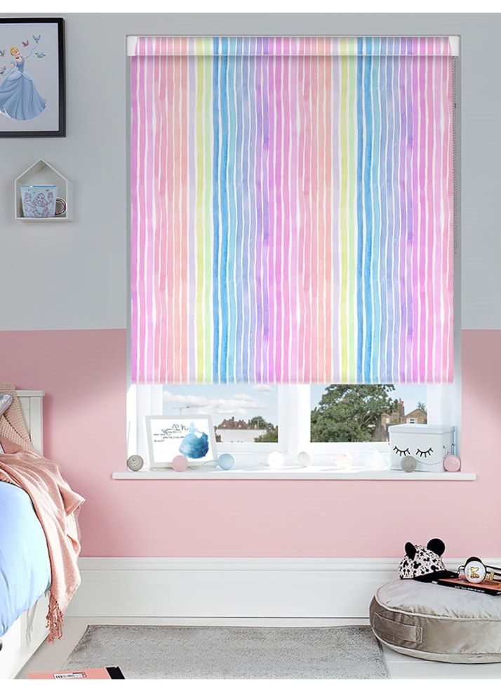 Rainbow Stripe Grip Fit Roller Blind