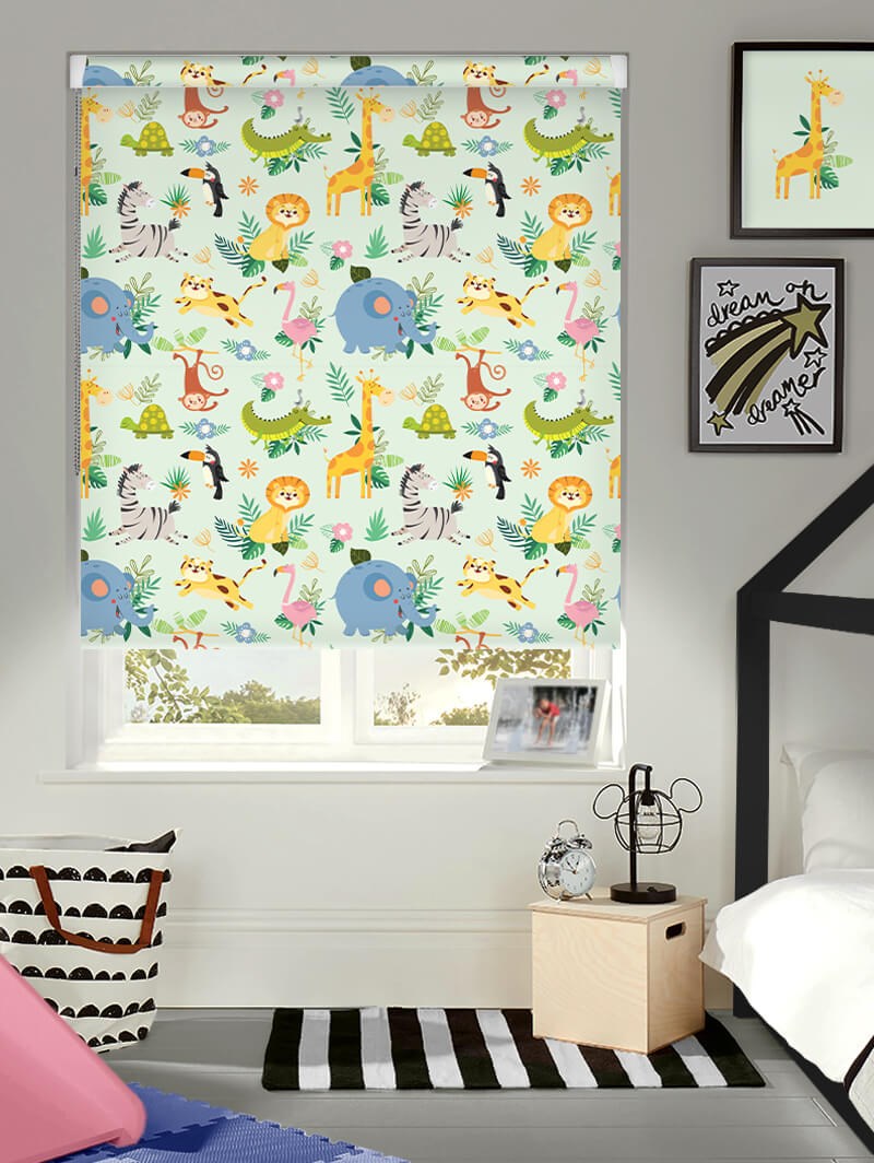 Safari Party Grip Fit Roller Blind