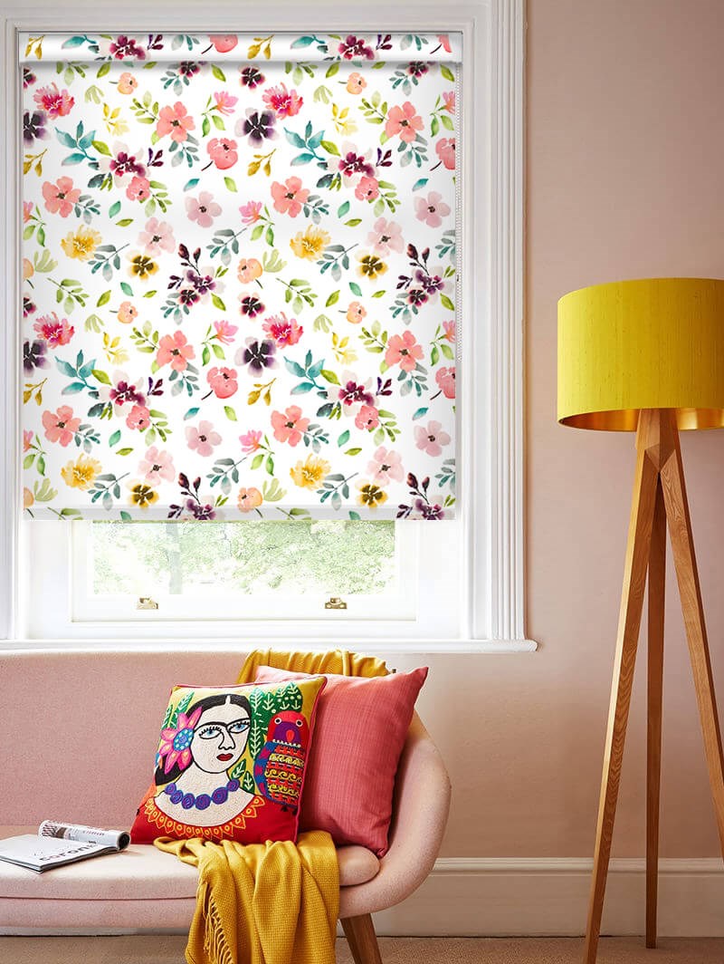 Wildflower Dawn Floral Grip Fit Roller Blind