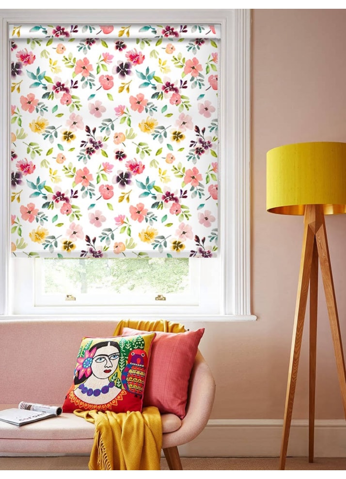 Wildflower Dawn Floral Grip Fit Roller Blind