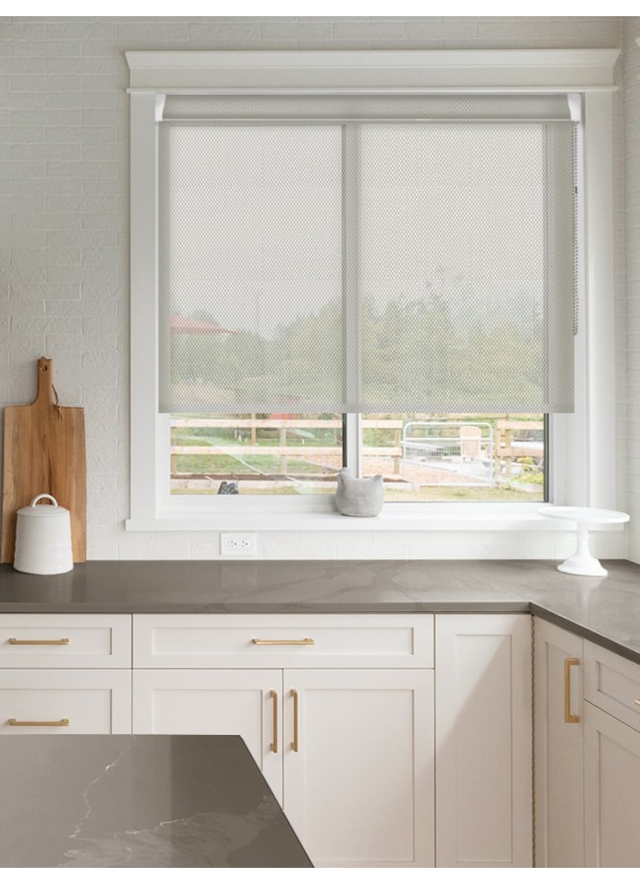 Pewter 5% Openness Sunscreen Grip Fit Roller Blind