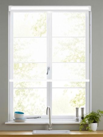 White Sheer Grip Fit Roller Blind