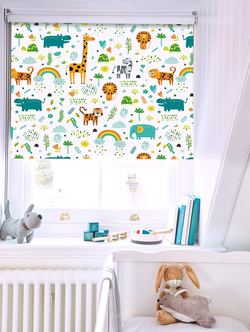 Happy Jungle Sky Childrens Roller Blind