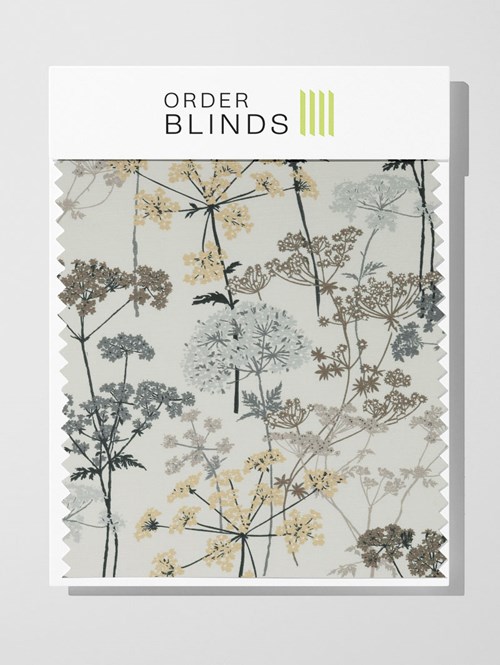 Hedgerow Charcoal Cotton Roman Blind