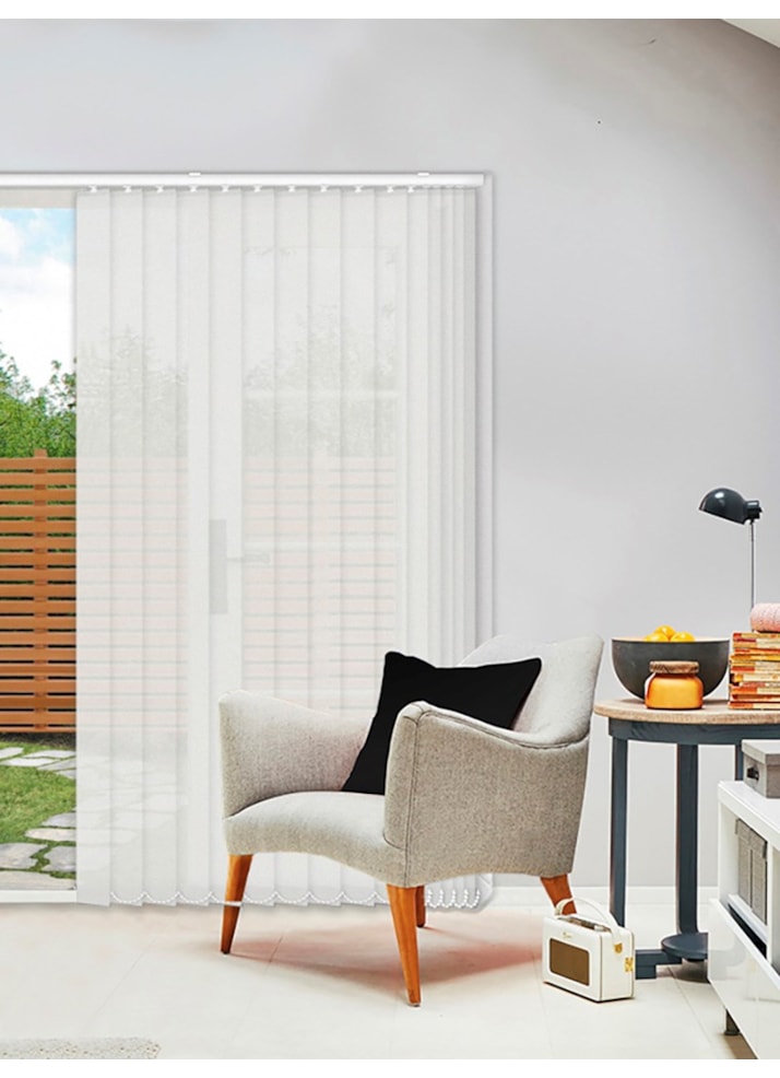 Horizon Chalk 89mm Sunscreen Vertical Blind