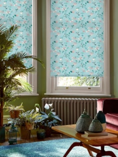 Hummingbird Mint Roller Blind by Lorna Syson