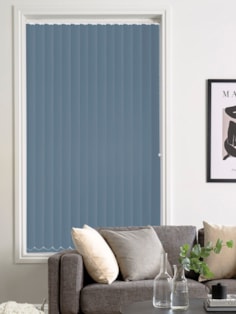 Iona French Blue 89mm Blackout Vertical Blind