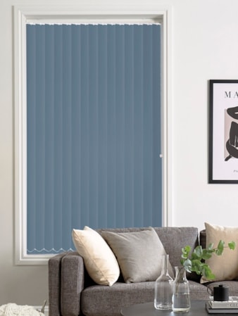 French Blue Blackout 89mm Vertical Blind Replacement Slats