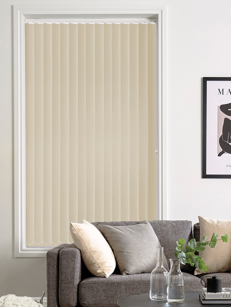 Iona Hessian 89mm Blackout Vertical Blind